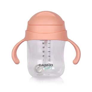Butelka tritanowa dla dzieci Casno Baby DIZZY 240 ml Light Pink - Butelki dla niemowląt - miniaturka - grafika 1