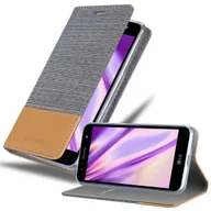 Etui i futerały do telefonów - Etui ochronne Cadorabo do LG X POWER 3 w kolorze szarym etui na telefon komórkowy pokrowiec na książkę - miniaturka - grafika 1