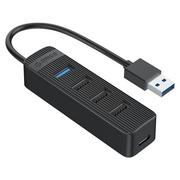 Huby USB - ORICO HUB USB BIURKOWY 3.1 Z KARTĄ DŹWIĘKOWĄ,5GBPS TWU32-4A-BK-EP - miniaturka - grafika 1