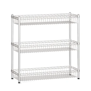 Regał druciany z półkami/koszami, 900x900x350 mm, 3 półki - Szafy i regały magazynowe - miniaturka - grafika 1