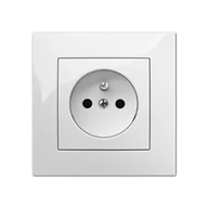 Wyłączniki światła i elektryczne - LEDart ELEKTRO - PLAST pojedyncze 2P + Z CARLA biały ELEKTRO - PLAST - miniaturka - grafika 1