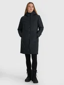 Płaszcze damskie - 4F Płaszcz puchowy z wypełnieniem syntetycznym damski - czarny M - miniaturka - grafika 1