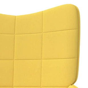 Lumarko Fotel z podnóżkiem, 62x68,5x96 cm, musztardowy, obity tkaniną - Fotele - miniaturka - grafika 7