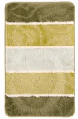 Dywaniki łazienkowe - Zielony klasyczny dywanik łazienkowy w paski N5-K92 - miniaturka - grafika 1