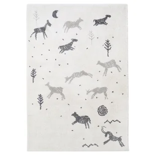 Dywan dziecięcy popielaty w sarny Yuhna 120x170 - Dywany dla dzieci - miniaturka - grafika 1