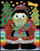 Kolorowanki, wyklejanki - Colorvelvet, kolorowanka Welwetowa Mikołaj - miniaturka - grafika 1