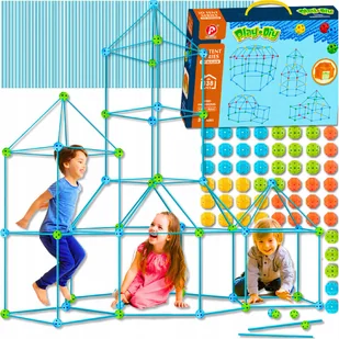 Klocki Rurki Konstrukcyjne Słomki Namiot Zestaw Do Budowania Bazy 138 El Xl - Klocki - miniaturka - grafika 1