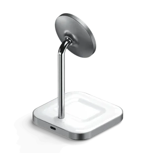 Satechi Ładowarka Indukcyjna 2w1 - Srebrna - Ładowarki do telefonów - miniaturka - grafika 4