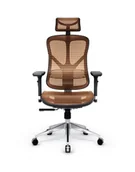 Fotele i krzesła biurowe - Fotel ergonomiczny Diablo V-Basic: czarno-pomarańczowy (1539), biurowy, siatkowy - miniaturka - grafika 1
