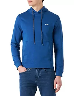 BOSS Męska bluza z kapturem, jasny niebieski 432, 5XL - Bluzy męskie - miniaturka - grafika 1