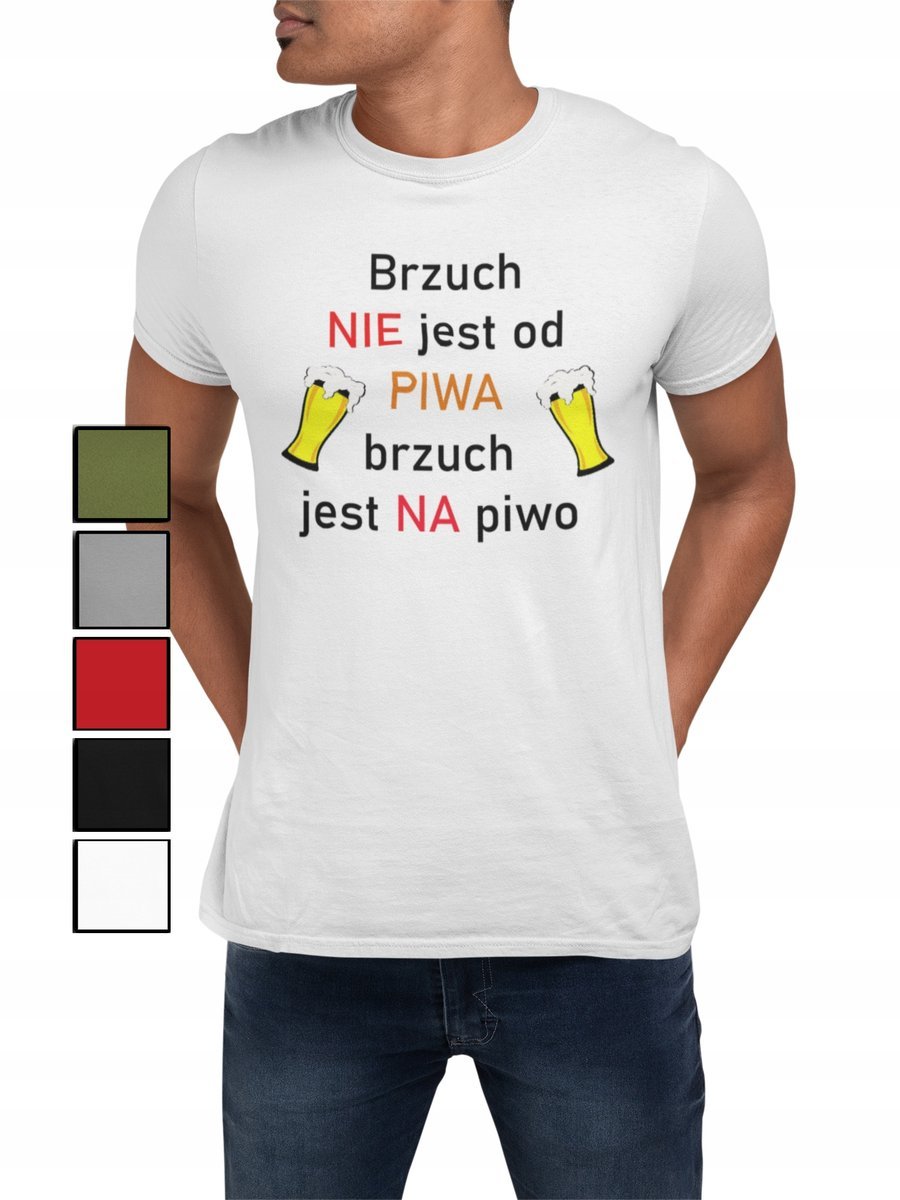 Koszulka T-Shirt Męska Z Nadrukiem Na Prezent Napisy Śmieszne Różne - M