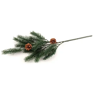 Gałązka ozdobna z szyszkami 52 cm - Ozdoby bożonarodzeniowe - miniaturka - grafika 1