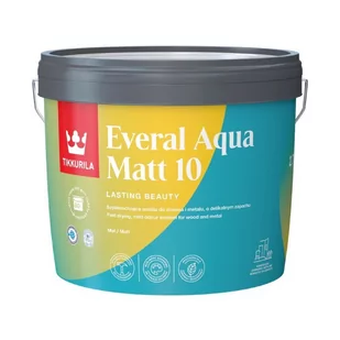 Tikkurila EVERAL AQUA MATT 10- farba do drewna i metalu, baza A, 9 l - Farby do metalu - miniaturka - grafika 2