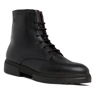 Trzewiki Tommy Hilfiger Comfort Cleated Termo Lth Boot FM0FM04651 Black BDS - Botki męskie - miniaturka - grafika 1