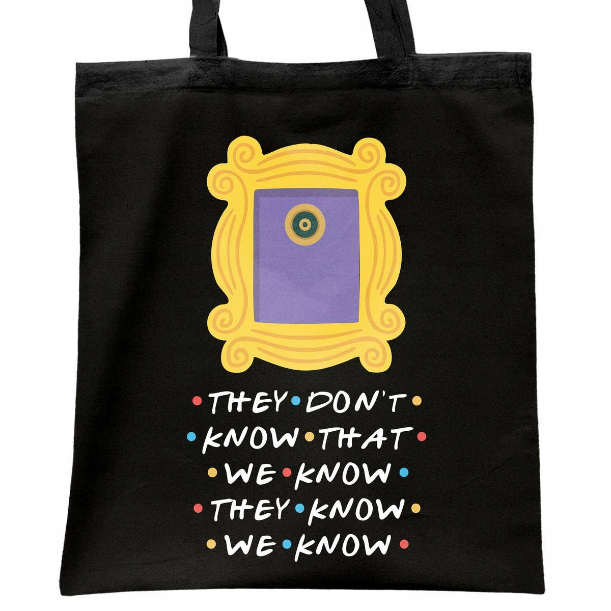 Torba bawełniana czarna na zakupy Friends Dla Fanów Serialu