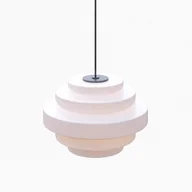Lampy sufitowe - Szklana wisząca lampa Filo Milky 9000PL_G1_L do kuchni biała czarna - miniaturka - grafika 1