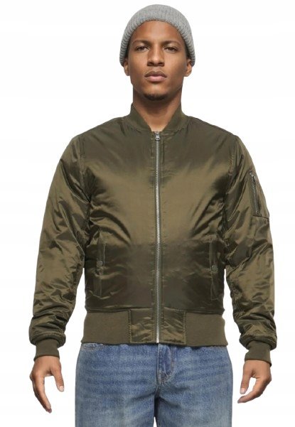 URBAN CLASSICS MĘSKA KURTKA BOMBER W KOLORZE KHAKI L J9A