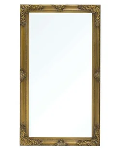 Lustro prostokątne Drewniane złote 132,5x71,5x3 cm - Lustra - miniaturka - grafika 1