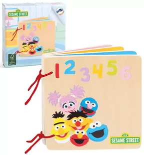 small foot, książeczka edukacyjna Ulica Sezamkowa, cyfry i kolory - Zabawki interaktywne dla dzieci - miniaturka - grafika 1
