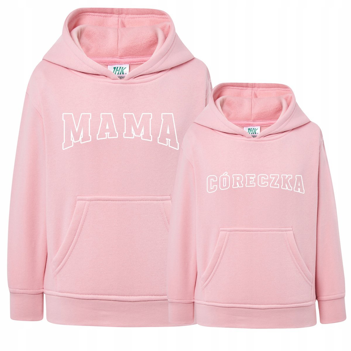 KOMPLET BLUZ Z KAPTUREM DLA MAMY I DZIECKA CÓRKI