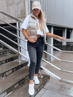 Spodnie damskie - Spodnie damskie jeansowe ENDI czarne Dstreet UY1601-XS - miniaturka - grafika 1