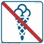 Tablice BHP - SIGNPROJECT RA508 - Zakaz wchodzenia z lodami 300x300 - miniaturka - grafika 1