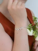 Bransoletki - Plastry miodu białe - bransoletka srebrna - miniaturka - grafika 1