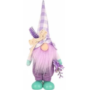 Skrzat wielkanocny SASKA GARDEN Gnom z lawendą Boy Fioletowy 25 cm - Wielkanoc - miniaturka - grafika 1