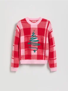 Reserved - Świąteczny sweter z wiskozą - wielobarwny - Swetry dla dziewczynek - miniaturka - grafika 1