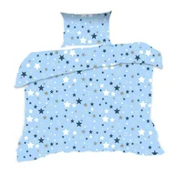 Pościel dla dzieci - Extrapościel Pościel bawełniana 100x135 364K gwiazdki niebieska Kids 24 z poszewką 40x60 - miniaturka - grafika 1