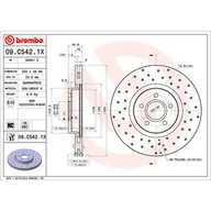Tarcze hamulcowe - Tarcza hamulcowa BREMBO 09.C542.1X - miniaturka - grafika 1