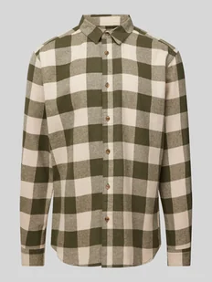Koszula casualowa o kroju slim fit ze wzorem w kratkę - Koszule męskie - miniaturka - grafika 1