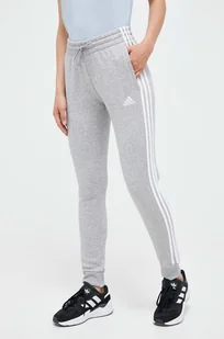 adidas spodnie dresowe kolor szary melanżowe - Spodnie damskie - miniaturka - grafika 1