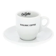 Filiżanki - Filiżanka do espresso Cornella Ecologic Coffee 60 ml z białym spodkiem - miniaturka - grafika 1
