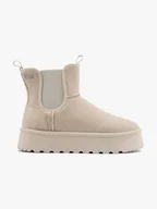 Botki damskie - Tom Tailor Botki zimowe - Damskie - Kolor: Beige - Rozmiar: 37 - miniaturka - grafika 1