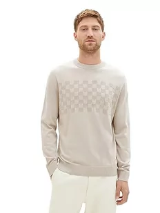 TOM TAILOR sweter męski, 26199 - Beige Alfalfa, S - Swetry męskie - miniaturka - grafika 1