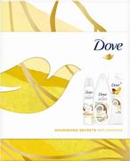 Zestawy kosmetyków damskich - Dove XMASS - Zestaw Yellow (Żel pod prysznic Secrets Restoring 250ml + Body lotion 250ml + Body - miniaturka - grafika 1