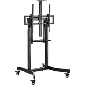 Uchwyty do telewizora - Stojak podłogowy GEMBIRD TVS-100T-01 do TV 55-100 cali Czarny - miniaturka - grafika 1