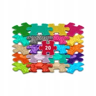 Maty edukacyjne - Mata Sensoryczna Ortopedyczna Zestaw 20w1 Mini Puzzle 20x Sensoryka Muffik / Mfk-051 - miniaturka - grafika 1