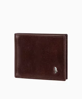 Portfele - PUCCINI Duży męski portfel skórzany w kolorze brązowym - grafika 1