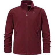 Kurtki męskie - Schöffel Męska kurtka polarowa Cincinnati3, oddychająca, lekka kurtka polarowa, szybkoschnąca kurtka outdoorowa z materiału Tecnopile (Dark Burgundy), 48 - miniaturka - grafika 1