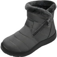 Śniegowce damskie - SCECOCRS Damskie Buty Zimowe Śniegowce Ocieplane Wodoodporne Szare 41 EU - miniaturka - grafika 1