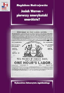 Wydawnictwo Uniwersytetu Jagiellońskiego Josiah Warren - pierwszy amerykański anarchista$173 - Biografie i autobiografie - miniaturka - grafika 1