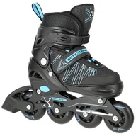 Rolki - Nils EXTREME NH11912 A 2w1 BLACK/BLUE ROZM. L(39-42) ŁYŻWOROLKI Z WYM. PŁ. HOKEJOWĄ EXTREME - miniaturka - grafika 1