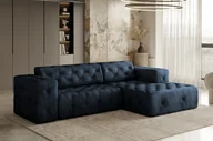 Narożniki - Sofa w kształcie L LUX narożnik, tkanina Whisper, wiele kolorów Niebieski Prawostronny - miniaturka - grafika 1