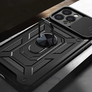 Hybrid Armor Camshield etui Motorola Moto G62 5G pancerny pokrowiec z osłoną na aparat czarne - Etui i futerały do telefonów - miniaturka - grafika 7