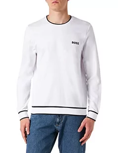 BOSS Męska bluza Loungew, White100, XXL, White100, XXL - Bluzy męskie - miniaturka - grafika 1