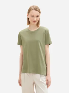 Koszulka damska bawełniana oversize Tom Tailor 1040183 L Oliwkowa (4067672985345) - Koszulki i topy damskie - miniaturka - grafika 1