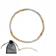 Bransoletki - Bransoletka Naturalny CYTRYN fasetowany 3,0mm gumka 925 19 cm - miniaturka - grafika 1