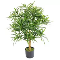 Sztuczne drzewka - Leaf Sztuczne drzewko/roślina, drewno, zielona dracena, 100 cm - miniaturka - grafika 1